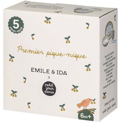PETIT JOUR PARIS Zestaw naczyń i sztućców dla dziecka 5 el.ÉMILE & IDA PETIT JOUR PARIS Zestaw naczyń i sztućców dla dziecka 5 el.ÉMILE & IDA