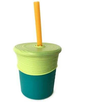 Silikids, Kubek ze Słomką, Teal/Lime Silikids, Kubek ze Słomką, Teal/Lime