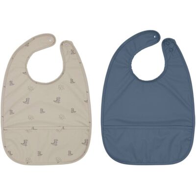 Śliniak Materiałowy Z Kieszonką 2 Szt. Oyoy Mini Śliniak Materiałowy Z Kieszonką 2 Szt. Oyoy Mini