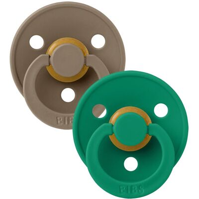 Smoczek Uspokajający Bibs Hevea S (0+) Dark Oak/Evergreen 2-Pak Smoczek Uspokajający Bibs Hevea S (0+) Dark Oak/Evergreen 2-Pak