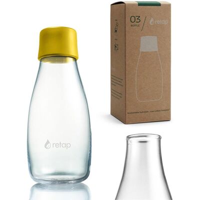 Szklana butelka na wodę Retap Original 300 ml - Mustard Yellow Szklana butelka na wodę Retap Original 300 ml - Mustard Yellow