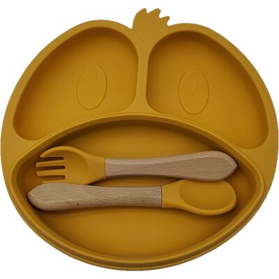 #COOL_ITEMS Talerz silikonowy dziecka talerzyk z przyssawką antypoślizgową sztućce BLW #COOL_ITEMS Talerz silikonowy dziecka talerzyk z przyssawką antypoślizgową sztućce BLW