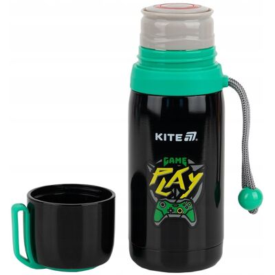 Termos Dla Chłopców Z Kubkiem Dla Dzieci Czarny 350 Ml Kite Termos Dla Chłopców Z Kubkiem Dla Dzieci Czarny 350 Ml Kite