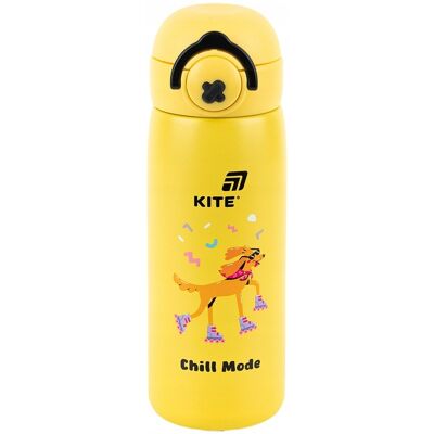 Termos Dla Dzieci Metalowy Sitko 430 Ml Żółty Z Uchwytem Kite Termos Dla Dzieci Metalowy Sitko 430 Ml Żółty Z Uchwytem Kite