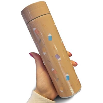 myHomelife Termos Z Sitkiem Na Herbatę Kredki 500 Ml Brązowy myHomelife Termos Z Sitkiem Na Herbatę Kredki 500 Ml Brązowy