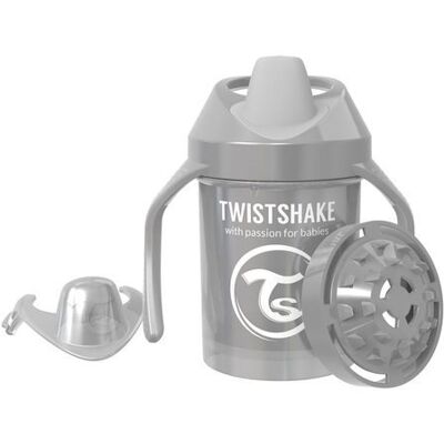 Twistshake, Kubek Niekapek z uchwytami 230 ml - Perłowy Szary Twistshake, Kubek Niekapek z uchwytami 230 ml - Perłowy Szary