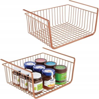 Inny producent Wiszący organizer, kosz do przechowywania pod półką w kuchni, 2 sztuki Inny producent Wiszący organizer, kosz do przechowywania pod półką w kuchni, 2 sztuki