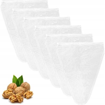 Inny producent Worek Filtracyjny 6 Sztuk 25x30cm Chusta Nylon Gaza Do Mleka Orzechowego Inny producent Worek Filtracyjny 6 Sztuk 25x30cm Chusta Nylon Gaza Do Mleka Orzechowego