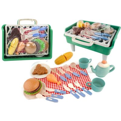 Lean Toys Zestaw Do Grillowania Grill Jedzenie Sztućce + 19 Elementów Lean Toys Zestaw Do Grillowania Grill Jedzenie Sztućce + 19 Elementów
