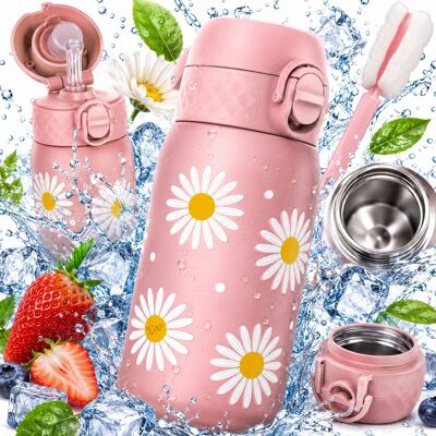 BIDON DLA DZIECI ION8 350ML SZCZELNA BUTELKA RECYCLON DAISY RÓŻOW BIDON DLA DZIECI ION8 350ML SZCZELNA BUTELKA RECYCLON DAISY RÓŻOW