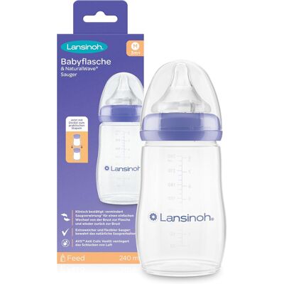Butelka Antykolkowa Lansinoh 240 Ml Ze Smoczkiem Naturalwave M Butelka Antykolkowa Lansinoh 240 Ml Ze Smoczkiem Naturalwave M