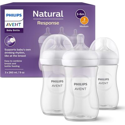 Butelka Antykolkowa Philips Avent Natural 260 Ml 3 Szt. Dla Noworodka Butelka Antykolkowa Philips Avent Natural 260 Ml 3 Szt. Dla Noworodka