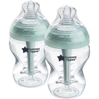 Tommee Tippee Butelki Antykolkowe 260ml 2 Sztuki Wentylowana Rurka Naturalny Smoczek Tommee Tippee Butelki Antykolkowe 260ml 2 Sztuki Wentylowana Rurka Naturalny Smoczek