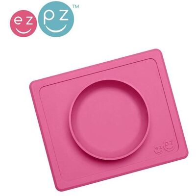 Ezpz, Silikonowa Miseczka Z Podkładką, Mini Bowl, Różowy, 2w1 Ezpz, Silikonowa Miseczka Z Podkładką, Mini Bowl, Różowy, 2w1