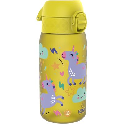 ION8 Butelka na wodę 350 ml Żółte Jednorożce szczelna z uchwytem ION8 Butelka na wodę 350 ml Żółte Jednorożce szczelna z uchwytem