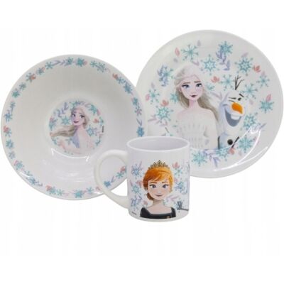 Stor Kraina Lodu Frozen Ceramiczny Zestaw Śniadaniowy Obiadowy 3w1 Stor Kraina Lodu Frozen Ceramiczny Zestaw Śniadaniowy Obiadowy 3w1