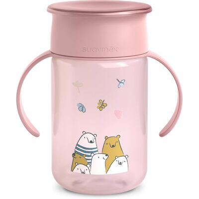 Suavinex Kubek Niekapek Edukacyjny Dla Dzieci 340 Ml Różowy Z Uchwytami Suavinex Kubek Niekapek Edukacyjny Dla Dzieci 340 Ml Różowy Z Uchwytami