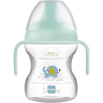 Mam Kubek Niekapek 190 Ml Niebieski Z Antypoślizgowymi Uchwytami 6m+ Mam Kubek Niekapek 190 Ml Niebieski Z Antypoślizgowymi Uchwytami 6m+