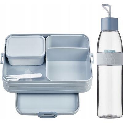 Mepal Bento Komplet Lunch Box Śniadaniówka Duża 1,5 L Butelka 0,7 Bez Bpa Mepal Bento Komplet Lunch Box Śniadaniówka Duża 1,5 L Butelka 0,7 Bez Bpa