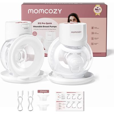 Momcozy Laktator S12 Pro Quick, Bezprzewodowy I Przenośny Laktator Elektryczny Do Wolnych Rąk, Końcówka Hybrydowa Doublefit™, 3 Tryby I 9 Poziomów, .. Momcozy Laktator S12 Pro Quick, Bezprzewodowy I Przenośny Laktator Elektryczny Do Wolnych Rąk, Końcówka Hybrydowa Doublefit™, 3 Tryby I 9 Poziomów, ..
