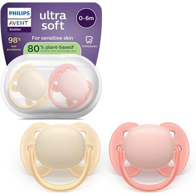 Philips Avent 2 Smoczki Ultra Soft Ortodontyczne 0-6 Mies. Silikon Bez Bpa Philips Avent 2 Smoczki Ultra Soft Ortodontyczne 0-6 Mies. Silikon Bez Bpa