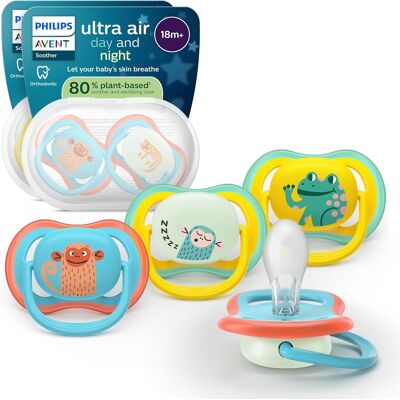 Philips Avent Ultra Air Smoczki Day & Night 4 Szt. Ortodontyczne Świecące Philips Avent Ultra Air Smoczki Day & Night 4 Szt. Ortodontyczne Świecące