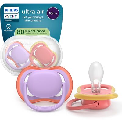 Philips Avent Ultra Air Smoczki Ortodontyczne 18m+ 2 Sztuki Z Etui Bez Bpa Philips Avent Ultra Air Smoczki Ortodontyczne 18m+ 2 Sztuki Z Etui Bez Bpa