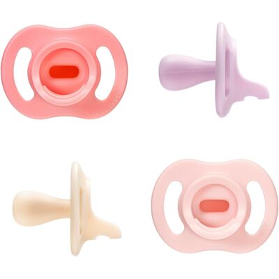 Tommee Tippee Smoczek Silikonowy Ultra-Lekki Stayput Zestaw 4 Szt. 0-6m Jednoczęściowy Tommee Tippee Smoczek Silikonowy Ultra-Lekki Stayput Zestaw 4 Szt. 0-6m Jednoczęściowy