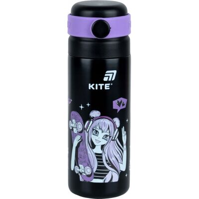 Termos Z Ustnikiem I Kubkiem Dla Dzieci 500 Ml Z Sitkiem Czarny Anime Kite Termos Z Ustnikiem I Kubkiem Dla Dzieci 500 Ml Z Sitkiem Czarny Anime Kite