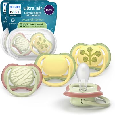 Avent Ultra Air Ortodontyczne Smoczki Silikonowe 18m+ 4 Sztuki Z Etui Avent Ultra Air Ortodontyczne Smoczki Silikonowe 18m+ 4 Sztuki Z Etui