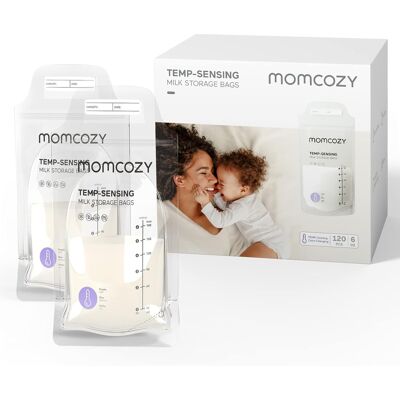 MomCozy Worki Do Przechowywania Mleka Matki 120 Szt. Z Czujnikiem Temperatury MomCozy Worki Do Przechowywania Mleka Matki 120 Szt. Z Czujnikiem Temperatury