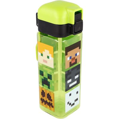 Stor Zielona butelka plastikowa Minecraft 550 ml dla dzieci z uchwytem Stor Zielona butelka plastikowa Minecraft 550 ml dla dzieci z uchwytem