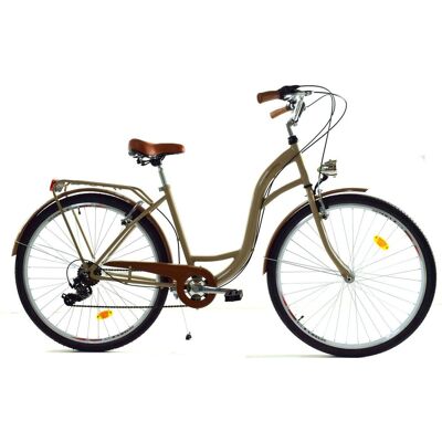 Rower Miejski Damski Z Przerzutkami Dallas Bike 28 Cali Cappuccino Rower Miejski Damski Z Przerzutkami Dallas Bike 28 Cali Cappuccino