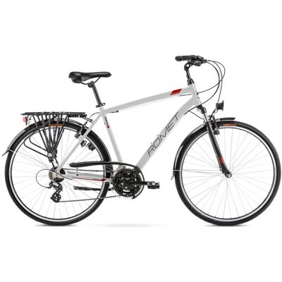 Romet, Rower trekkingowy, Wagant M 28', srebrno-czerwony, unisex Romet, Rower trekkingowy, Wagant M 28', srebrno-czerwony, unisex