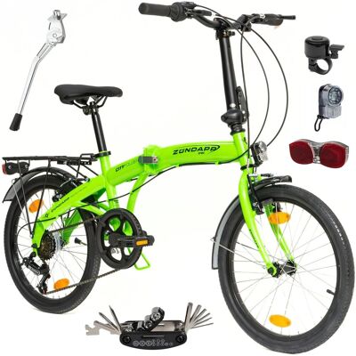 ZUNDAPP Rower Damski Męski Składany Koła 20 Składak Miejski Bagaż Światła Dzwonek ZUNDAPP Rower Damski Męski Składany Koła 20 Składak Miejski Bagaż Światła Dzwonek
