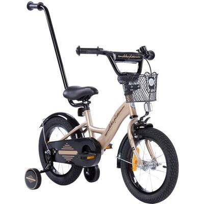 TO-MA Rower dziecięcy BMX PLATINUM 14 cali z prowadnikiem - ZŁOTY TO-MA Rower dziecięcy BMX PLATINUM 14 cali z prowadnikiem - ZŁOTY