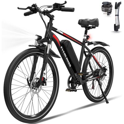 Rower elektryczny 36V 10,4Ah 250W z podwójną amortyzacją - EVERCROSS TECH EK15 Rower elektryczny 36V 10,4Ah 250W z podwójną amortyzacją - EVERCROSS TECH EK15