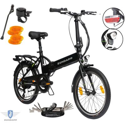 ZUNDAPP Rower Elektryczny Damski Męski Składany 20' Miejski Składak 2025 LED 250 W ZUNDAPP Rower Elektryczny Damski Męski Składany 20' Miejski Składak 2025 LED 250 W