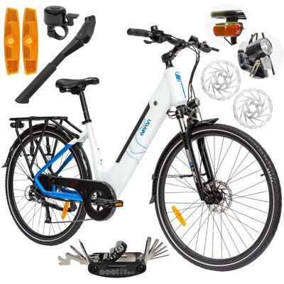 Olpran Rower Elektryczny Damski Miejski Koła 28' Amortyzacja 250 W LCD 18 Ah 40 Nm Olpran Rower Elektryczny Damski Miejski Koła 28' Amortyzacja 250 W LCD 18 Ah 40 Nm