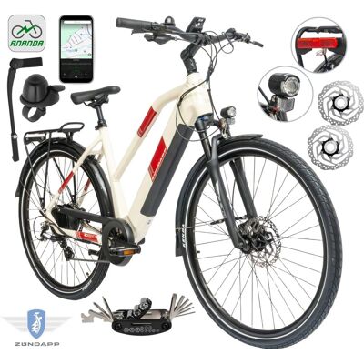 ZUNDAPP Rower Elektryczny Damski Trekkingowy 28' SHIMANO 250 W LCD Aplikacja 2025 ZUNDAPP Rower Elektryczny Damski Trekkingowy 28' SHIMANO 250 W LCD Aplikacja 2025
