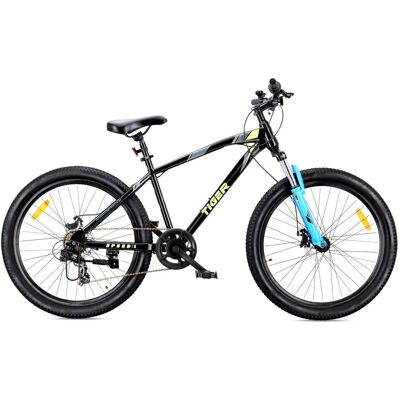 Sun Baby Rower Górski Mtb 26 Cali Tiger Bike Shimano 7 Biegów Amortyzator Szerokie Opony Hamulce Tarczowe Rower Terenowy Czarny Zielony Niebieski Sun Baby Rower Górski Mtb 26 Cali Tiger Bike Shimano 7 Biegów Amortyzator Szerokie Opony Hamulce Tarczowe Rower Terenowy Czarny Zielony Niebieski