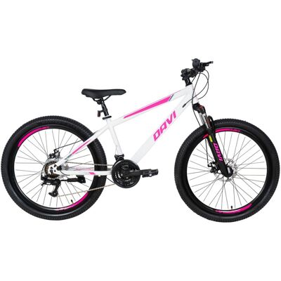 DaviBikes Rower górski MTB Davi Bonita Pro 26', 145-170 cm, 21 biegów, biały/różowy DaviBikes Rower górski MTB Davi Bonita Pro 26', 145-170 cm, 21 biegów, biały/różowy