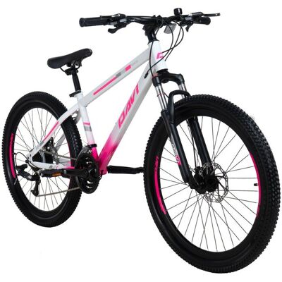 DaviBikes Rower górski MTB Davi Bonita Pro 26, 145–170 cm, 21 biegów, różowy/biały DaviBikes Rower górski MTB Davi Bonita Pro 26, 145–170 cm, 21 biegów, różowy/biały