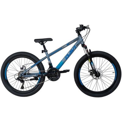 DaviBikes Rower górski MTB Davi Terrano 24″, 130-160 cm, 21 biegów, niebiesko-szary DaviBikes Rower górski MTB Davi Terrano 24″, 130-160 cm, 21 biegów, niebiesko-szary