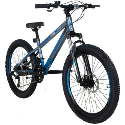 DaviBikes Rower górski MTB Davi Terrano Pro 24″, 130-160 cm, 21 biegów, niebiesko-szary DaviBikes Rower górski MTB Davi Terrano Pro 24″, 130-160 cm, 21 biegów, niebiesko-szary