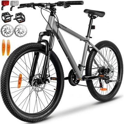 MalTrack Rower Górski MTB Koła 26 Cali Rama 17 Cali 21 Biegów Amortyzator 2x Tarcze SPIN Grey MalTrack Rower Górski MTB Koła 26 Cali Rama 17 Cali 21 Biegów Amortyzator 2x Tarcze SPIN Grey