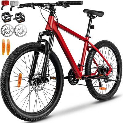 MalTrack Rower Górski MTB Koła 26 Cali Rama 17 Cali 21 Biegów Amortyzator 2x Tarcze SPIN RED MalTrack Rower Górski MTB Koła 26 Cali Rama 17 Cali 21 Biegów Amortyzator 2x Tarcze SPIN RED