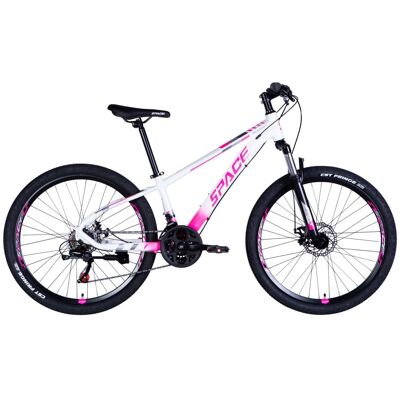 DaviBikes Rower górski MTB Mercury Aluminium 26', 145–170 cm, 21 biegów, biały/różowy DaviBikes Rower górski MTB Mercury Aluminium 26', 145–170 cm, 21 biegów, biały/różowy