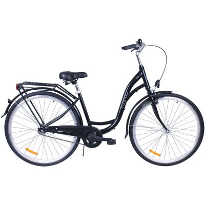 Rower miejski 28 Fuzlu City 28 S1 czarny Rower miejski 28 Fuzlu City 28 S1 czarny