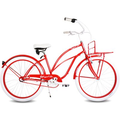 RoyalBi Królewskie Rowery Rower miejski damski 26 cruiser damka RUBY ROYALBI czerwony 3 biegi shimano RoyalBi Królewskie Rowery Rower miejski damski 26 cruiser damka RUBY ROYALBI czerwony 3 biegi shimano